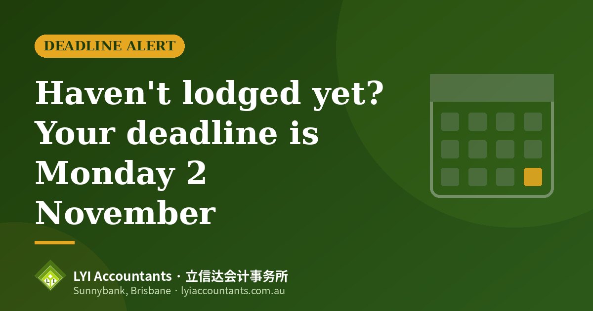 Calendar graphic highlighting the 2 November 2026 tax return deadline